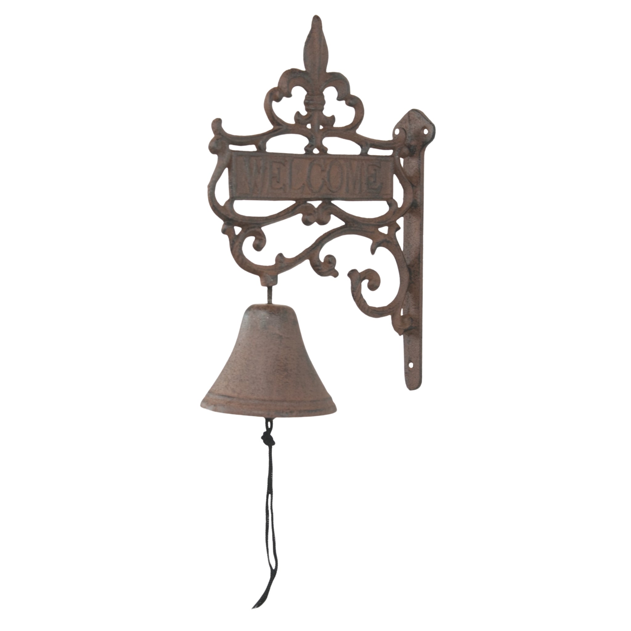 Fleur-de-lis inspired bell for entryways and doors